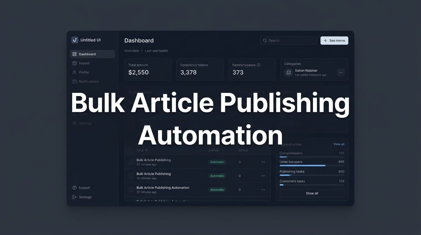 Featured image for: 8 Proven Strategies for Bulk Article Publishing Automation