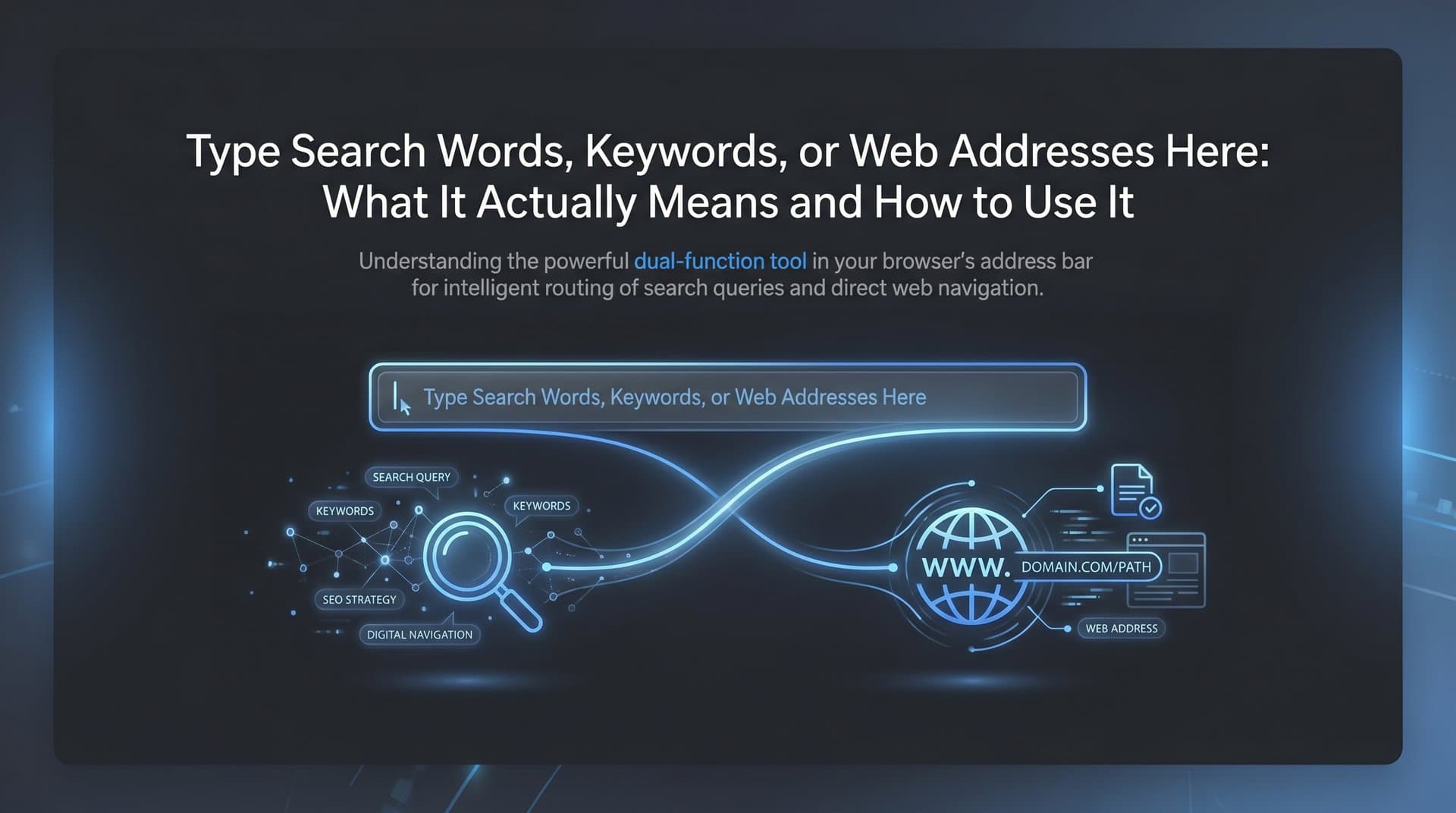 Featured image for: Type Search Words, Keywords, or Web Addresses Here: What It Actually Means and How to Use It