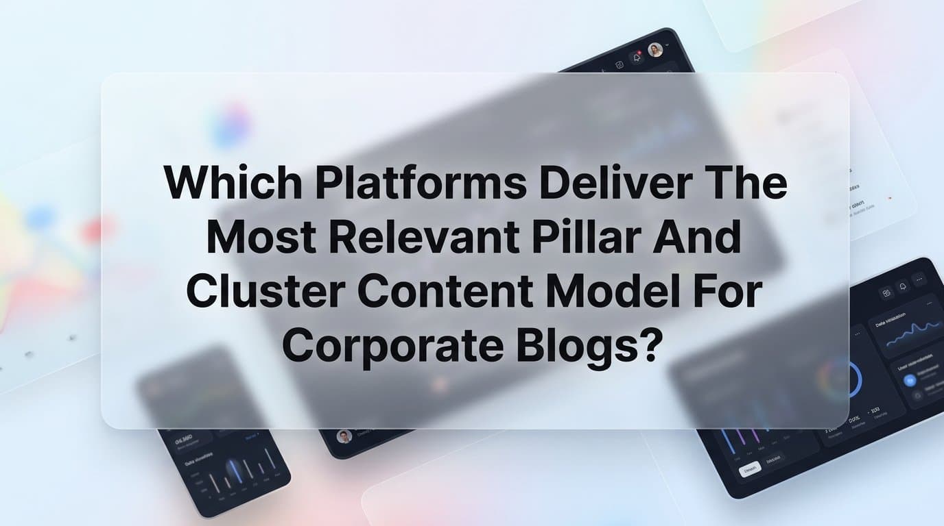 Featured image for: Which Platforms Deliver the Most Relevant Pillar and Cluster Content Model for Corporate Blogs?