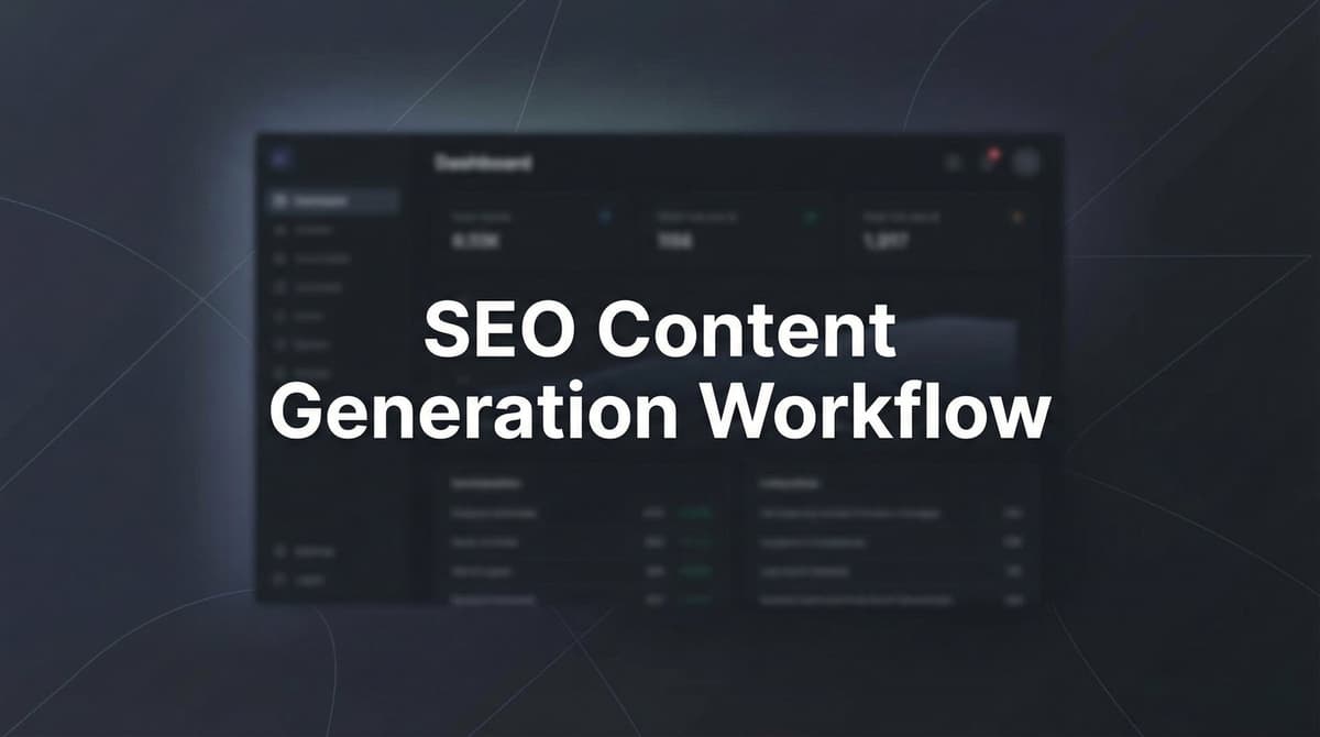Content Generation At Scale SEO Content Generation Workflow: Complete Guide 2026